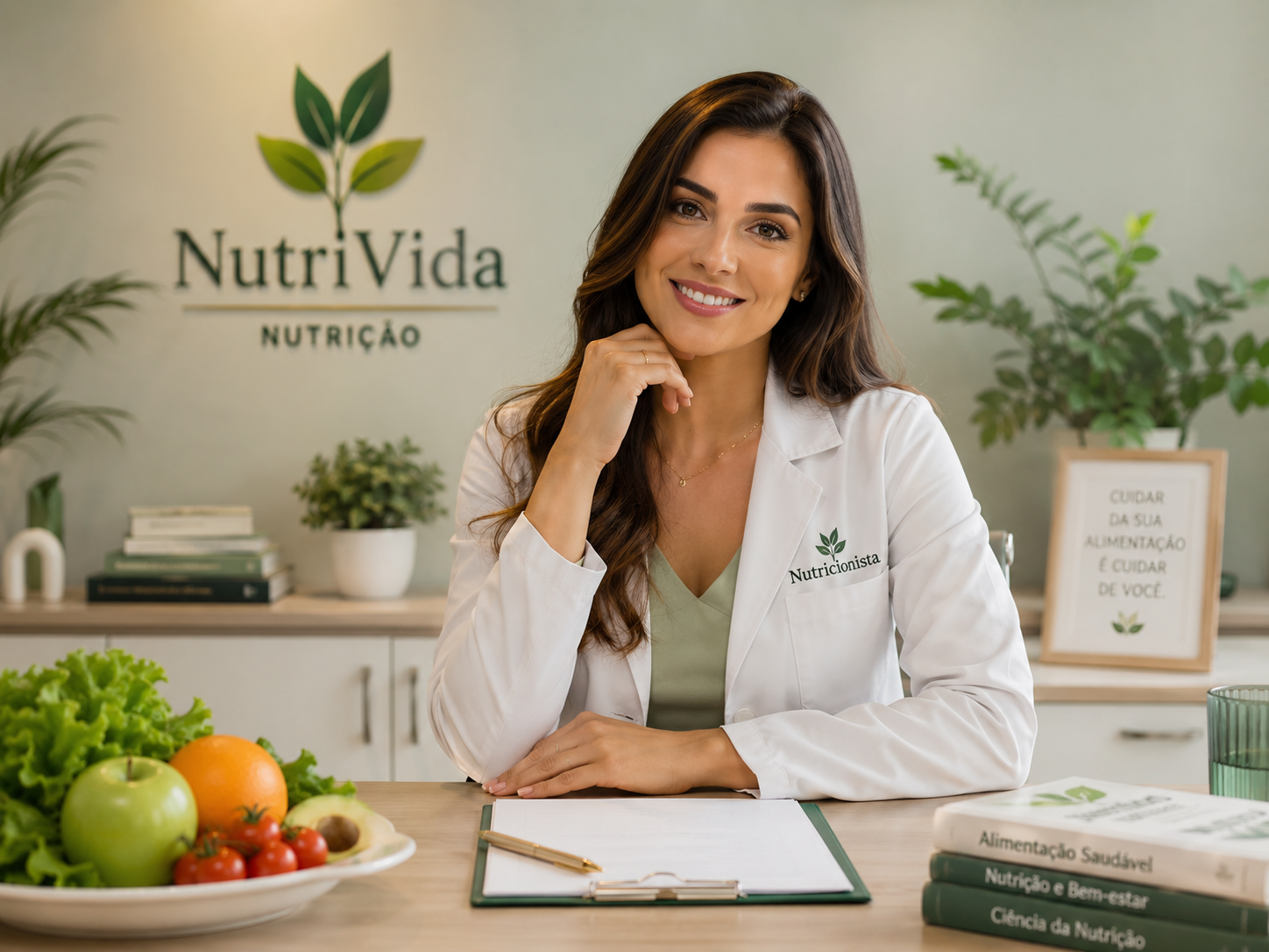 Nutricionista em atendimento